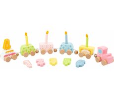 Small Foot Dřevěný narozeninový vlak s čísly / od 12 měsíců