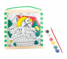 Small Foot Dřevěný barevný obrázek farma se zvířátky / od 4 let