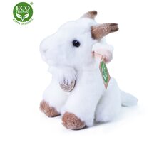 RAPPA Plyšová koza sedící 16 cm / ECO-FRIENDLY / od 0 měsíců