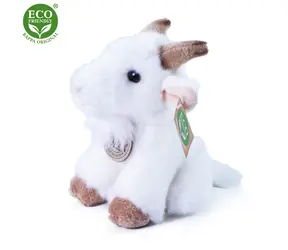RAPPA Plyšová koza sedící 16 cm / ECO-FRIENDLY / od 0 měsíců
