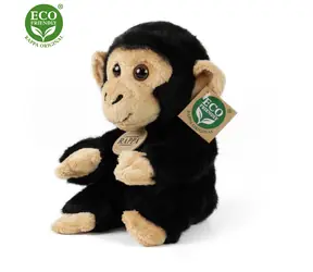 RAPPA Plyšová opice šimpanz sedící 18 cm / ECO-FRIENDLY / od 0 měsíců