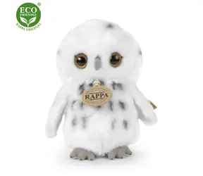 RAPPA Plyšová sova bílá 18 cm / ECO-FRIENDLY / od 0 měsíců