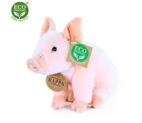 RAPPA Plyšové prase 18 cm / ECO-FRIENDLY / od 0 měsíců