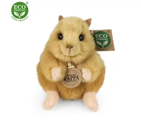 RAPPA Plyšový křeček zlatý 16 cm / ECO-FRIENDLY / od 0 měsíců