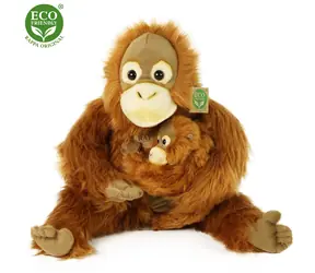 RAPPA Plyšový orangutan s mládětem 28 cm / ECO-FRIENDLY / od 0 měsíců
