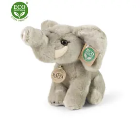 RAPPA Plyšový slon sedící 18 cm / ECO-FRIENDLY / od 0 měsíců