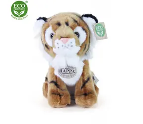 RAPPA Plyšový tygr sedící 18 cm / ECO-FRIENDLY / od 0 měsíců