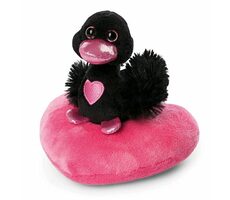 NICI plyš Love Černá labuť se srdíčkem 10cm / GREEN kolekce / od 0 měsíců