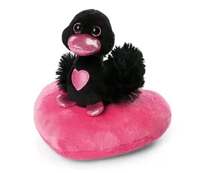 NICI plyš Love Černá labuť se srdíčkem 10cm / GREEN kolekce / od 0 měsíců