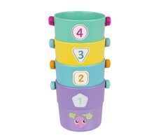 Playgro - Počítání s barevnými skládacími kyblíčky / od 12 měsíců