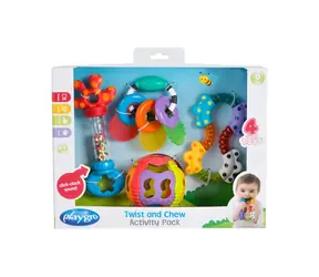 Playgro - Dárkový set s chrastítky a kousátky / od 6 měsíců