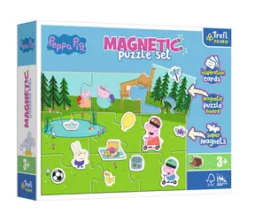 Trefl Primo - Puzzle - Magnetická sada prasátko Pepina / 9 dílků / 12 x 8 cm / od 3 let