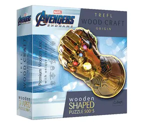 Trefl Wood Craft Origin - Puzzle - Marvel Rukavice / 505 dílků / 51.9 x 37.5 cm 