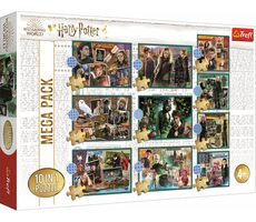 Trefl - Puzzle - Harry Potter Mega pack 10v1 / 329 dílků / 4 x (16.7 x 15.6 cm), 6 x (22.3 x 15.6 cm) / věk 12+