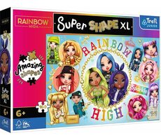 Trefl - Puzzle - Puzzle Super Shape XL panenky Rainbow High / 160 dílků / 60 x 40 cm / věk 6+