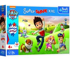 Trefl Junior - Puzzle - Puzzle Super Shape XXL Tlapková patrola: Usměvaví pejsci / 60 dílků / 60 x 40 cm / věk 4+