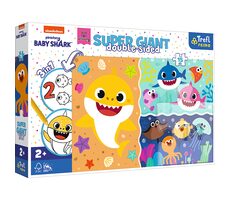 Trefl Primo - Puzzle - Oboustranné puzzle Baby shark / 15 dílků / 60 x 40 cm / věk 2+