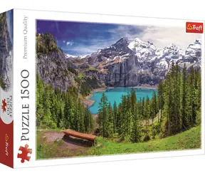 Trefl - Puzzle - Jezero Oeschinen / 1500 dílků / 85 x 58 cm / věk 14+