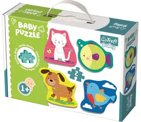 Trefl Baby - Puzzle - Zvířata / 4 x 2 dílky / věk 1+