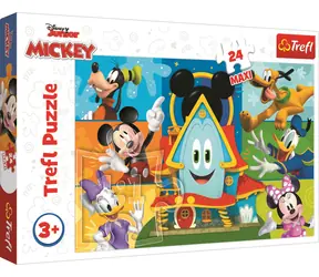Trefl - Puzzle - Mickeyho klubík: Mickey Mouse a kamarádi MAXI / 24 dílků / 60 x 40 cm / věk 3+