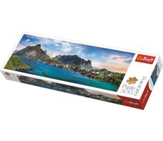 Trefl - Puzzle - Panoramatické puzzle Lofoty  Norsko / 500 dílků / 66 x 23.7 cm / věk 10+