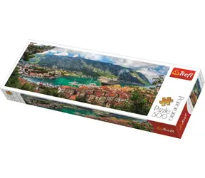 Trefl - Puzzle - Panoramatické puzzle Kotor  Černá Hora / 500 dílků / 66 x 23.7 cm / věk 10+