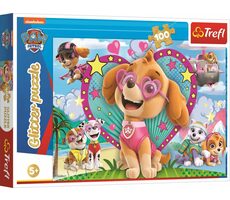 Trefl - Puzzle - Třpytivé puzzle Tlapková patrola V záři Skye / 100 dílků / 48 x 34 cm / věk 5+