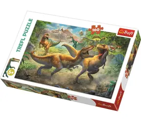 Trefl - Puzzle - Dinosauří souboj / 160 dílků / 41 x 27.8 cm / věk 6+