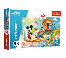 Trefl - Puzzle - Mickey Mouse: na pláži / 60 dílků / 33 x 22 cm / věk 4+
