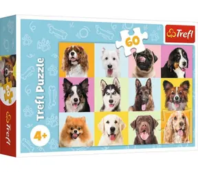 Trefl - Puzzle - Roztomilí psi / 60 dílků / 33 x 22 cm / věk 4+