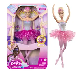 Mattel HLC25 Barbie Dreamtopia - Svítící magická baletka s růžovou sukní / od 3 let