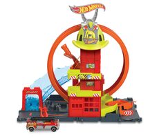 Mattel Hot Wheels HKX41 City super hasičská stanice se smyčkou
