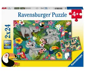 Ravensburger - Puzzle - Koaly a lenochodi / 2x24 dílků / od 4 let