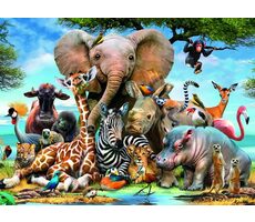 Ravensburger - Puzzle - Afričtí přátelé / 300 dílků / od 9 let