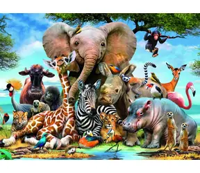 Ravensburger - Puzzle - Afričtí přátelé / 300 dílků / od 9 let