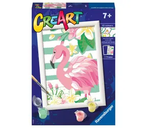 Ravensburger CreArt Růžový plameňák / od 7 let