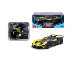 Bburago TOP Bugatti Bolide Yellow/Black / měřítko 1:18 / od 3 let / Žlutá/Černá