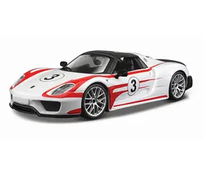 Bburago RACE Porsche 918 Wiessach / měřítko 1:24 / od 3 let / Bílá