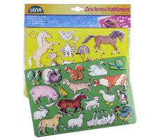 Lena Kreslící šablony ( koně kočky) / od 3 let