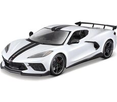 Maisto Chevrolet Corvette Stingray Coupe (High Wing) 2020 bílá / měřítko 1:18 / od 3 let