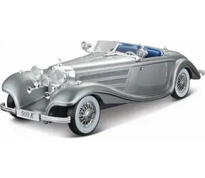 Maisto Mercedes-Benz 500 K Typ Specialroadster 1936 šedá / měřítko 1:18 / od 3 let