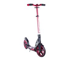 Authentic Sports Koloběžka skládací průměr kol 230mm a 215mm červená / nosnost 100kg / od 5 let