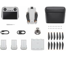 Rozbaleno - DJI Mini 3 Fly More Combo (DJI RC) (GL)/ kvadrokoptéra - dron / 4k kamera / ovladač s displejem / rozbaleno