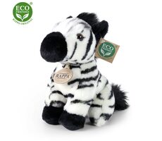 RAPPA Plyšová zebra sedící 18 cm / ECO-FRIENDLY / od 0 měsíců