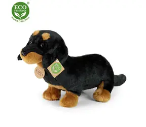 RAPPA Plyšový pes jezevčík sedící 30 cm / ECO-FRIENDLY / od 0 měsíců