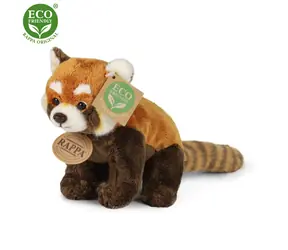 RAPPA Plyšová panda červená 18 cm / ECO-FRIENDLY / od 0 měsíců
