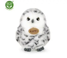 RAPPA Plyšová sova žíhaná 17 cm / ECO-FRIENDLY / od 0 měsíců