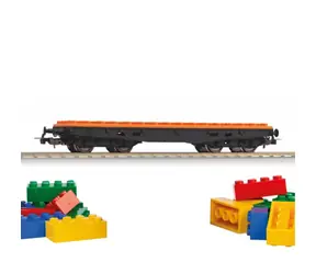 Piko 58405 Plošinový stavebnicový vagón / Měřítko:H0 (1:87) / Rádius: 358 mm / 14 let 
