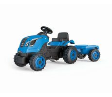 Smoby Šlapací traktor Farmer XL s vozíkem modrá / od 3 let