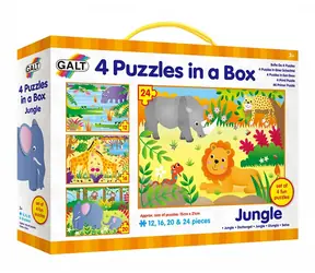 GALT 4 puzzle v krabici - Džungle / od 3 let